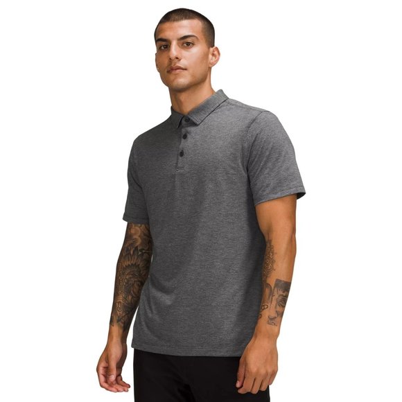 Lululemon Other - Lululemon Evolution Men's Gray Short Sleeve Polo Shirt Size L